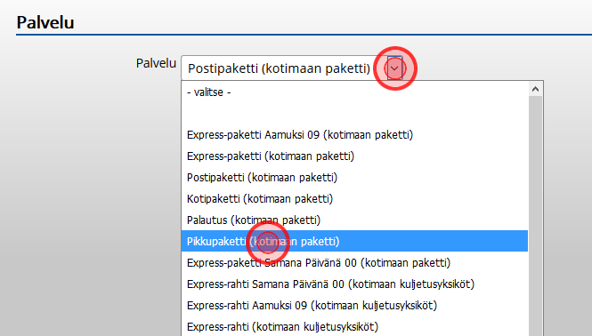 Posti SmartShip, palvelun vaihtaminen